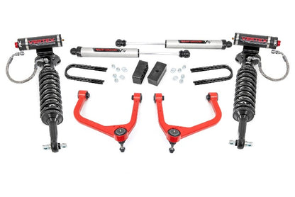 Fits GMC Sierra 1500 (19-24) 3.5" Lift Kit; Mono Leaf Rear; Vertex/V2; 28857RED