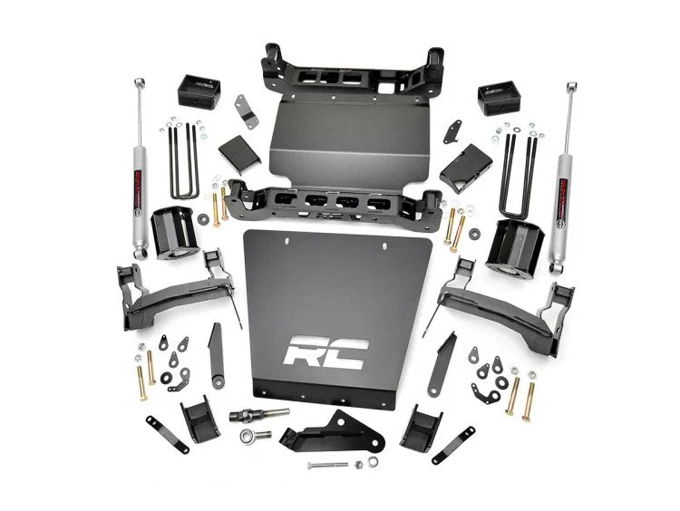 Fits Chevy/GMC 1500 (14-18 & Classic) 5 Inch Lift Kit; Bracket; N3 Struts; 29133