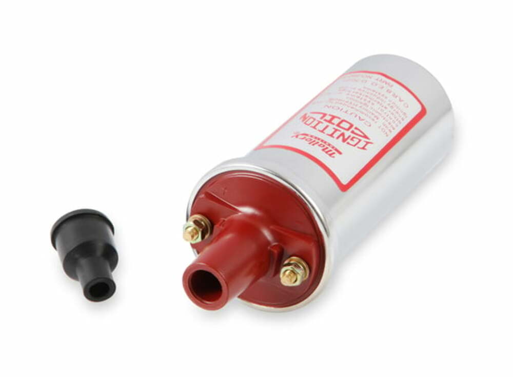 Mallory 29219 Street Performance Ignition Coil Chrome Coil 12 Volt