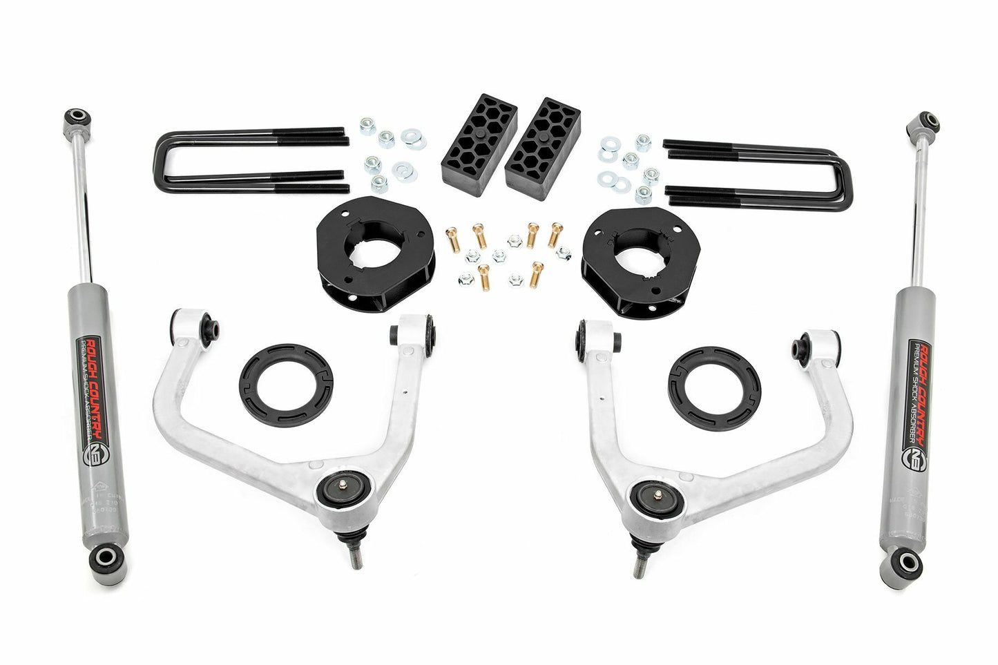 Fits Chevy Silverado 1500 2WD/4WD (2019-2024) 3.5 Inch Lift Kit; 29531A