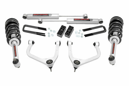 Fits Chevy Silverado 1500 2WD/4WD (2019-2024) 3.5 Inch Lift Kit; N3 Struts 29532