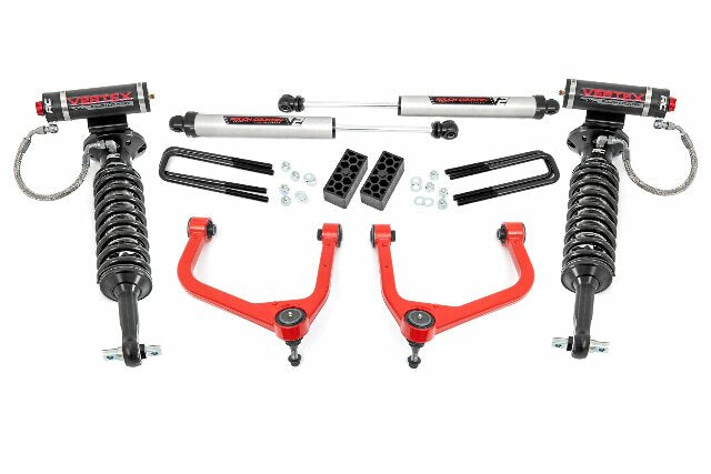 Fits Chevy Silverado 1500 2&4WD (2019-2024) 3.5" Lift Kit; Vertex/V2; 29557RED