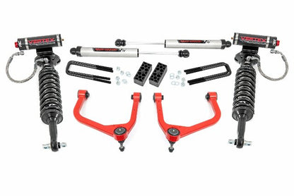 Fits Chevy Silverado 1500 2&4WD (2019-2024) 3.5" Lift Kit; Vertex/V2; 29557RED