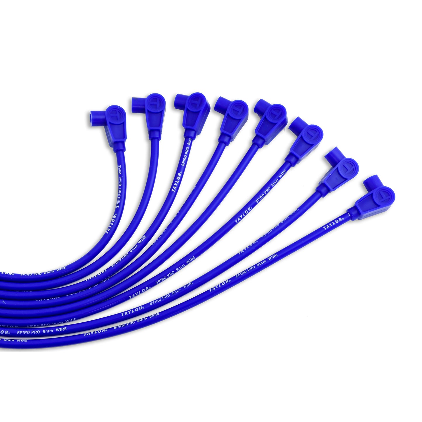 Spark Plug Wire Set Universal 8mm Silicone Spiro Pro 90? 350 ohm/ft Blue 73651