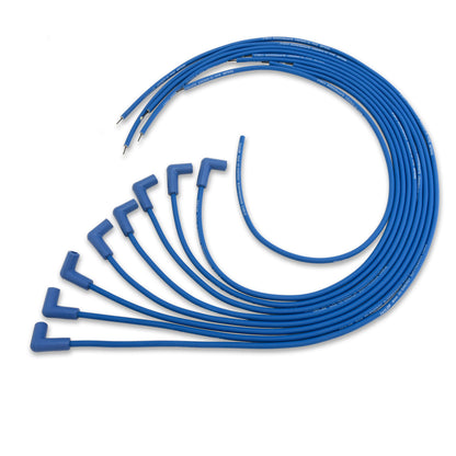 Spark Plug Wire Set Universal 8mm Silicone 90? 5000 ohm/ft Hi Energy Blue 60651