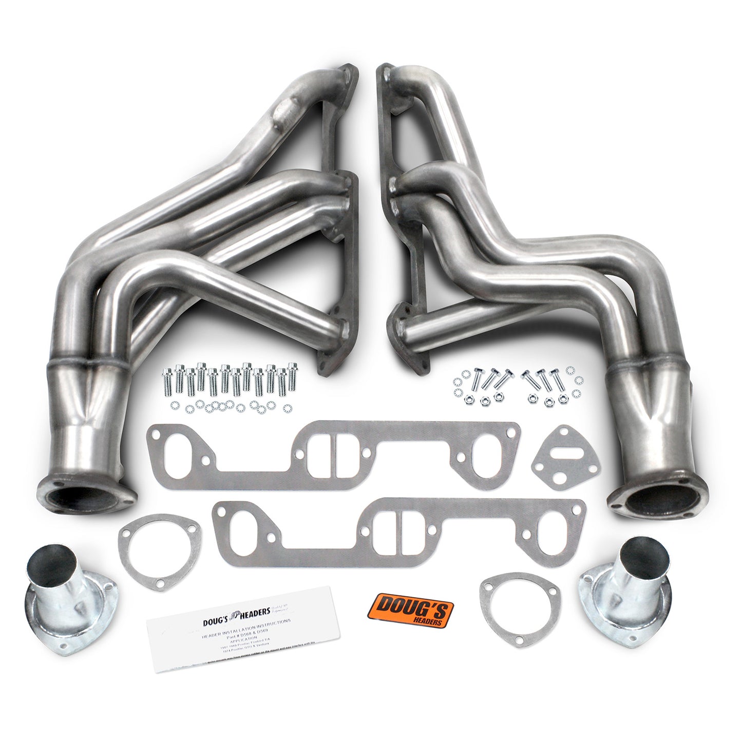 Long Tube Headers for 304 Stainless 1-3/4in Primary Stainless Steel D569-SS