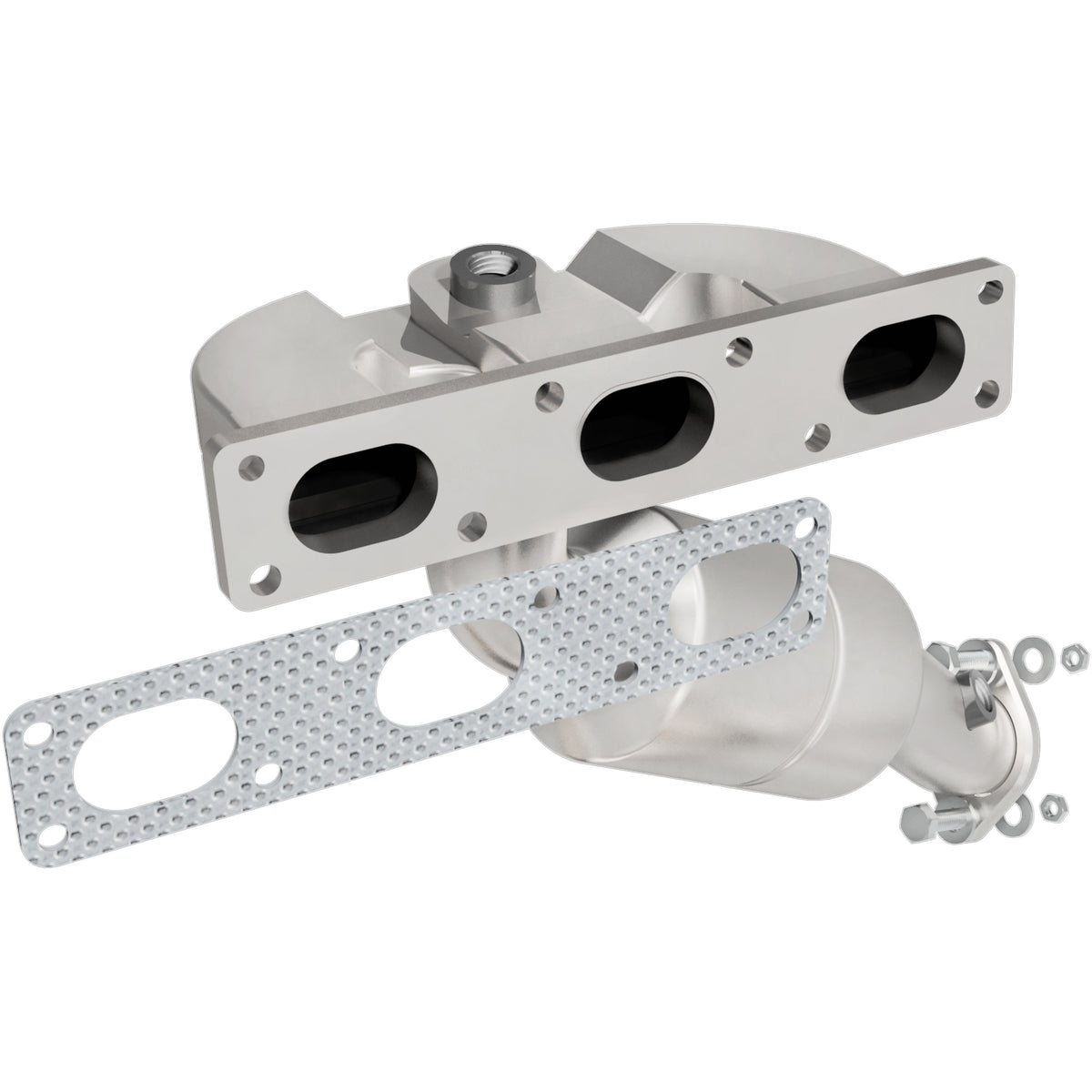 Catalytic Converter with Integrated Exhaust Manifold for HM Grade Federal / EPA Compliant Direct-Fit Manifold Catalytic