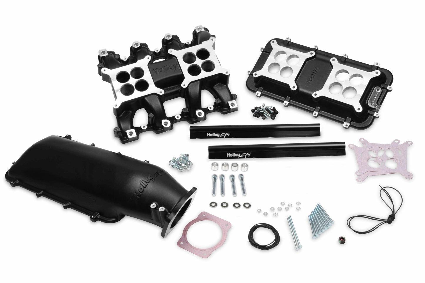 Holley Mid-Rise Intake - GM LS1/LS2/LS6 w/ 92mm Top - Black - 300-126BK