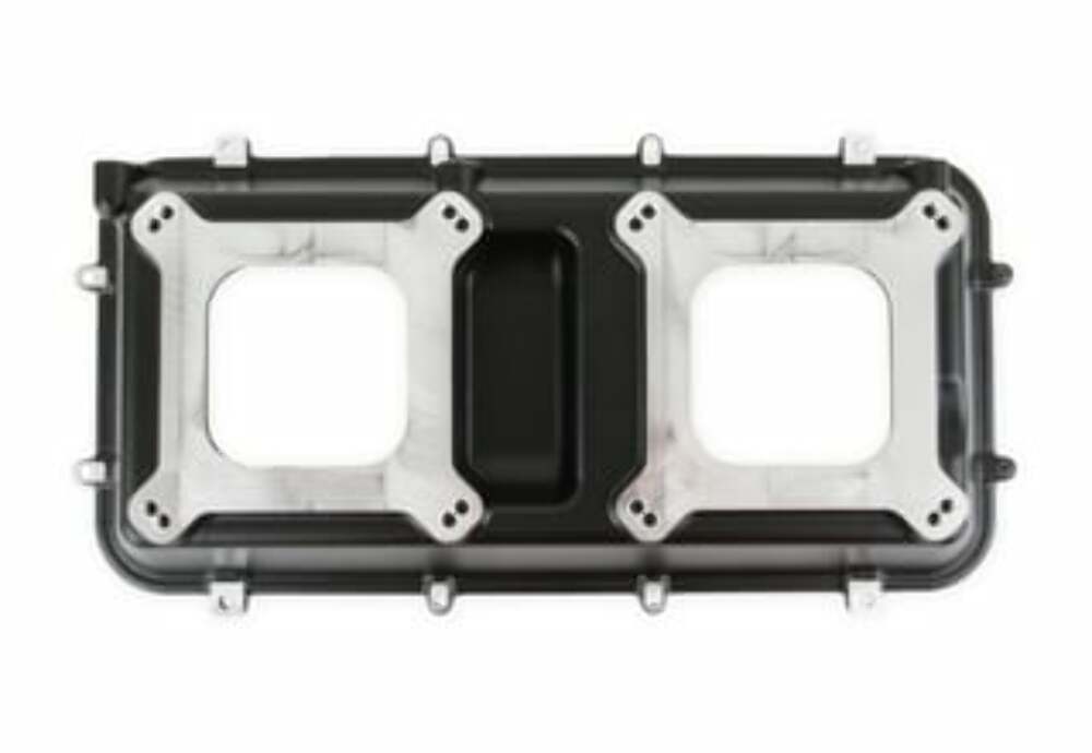 Holley Hi-Ram Intake Plenum Top Only - 2 x 4150 - Flat Black Finish 300-207BK-2