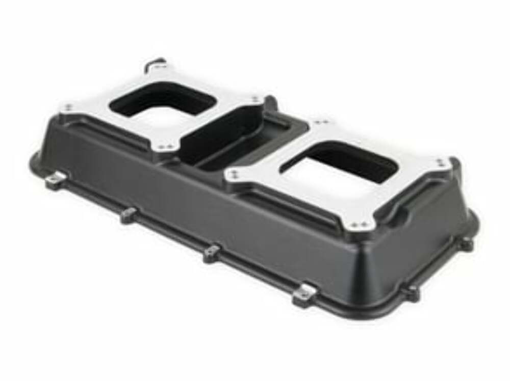 Holley Hi-Ram Intake Plenum Top Only - 2 x 4150 - Flat Black Finish 300-207BK-2