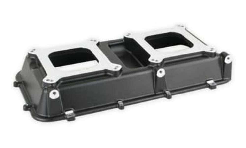 Holley Hi-Ram Intake Plenum Top Only - 2 x 4150 - Flat Black Finish 300-207BK-2
