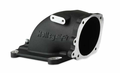 Holley EFI 300-240FBK - Throttle Body Intake Elbow 4150 - Fits Ford Throttle Bodies-Black Finish