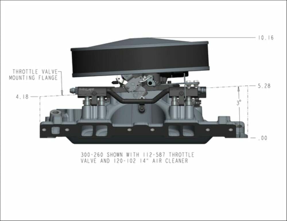 HolleyEFI SBC 4150 Single Plane Fuel Inject Intake Manifold -Chevy SB V8 300-260