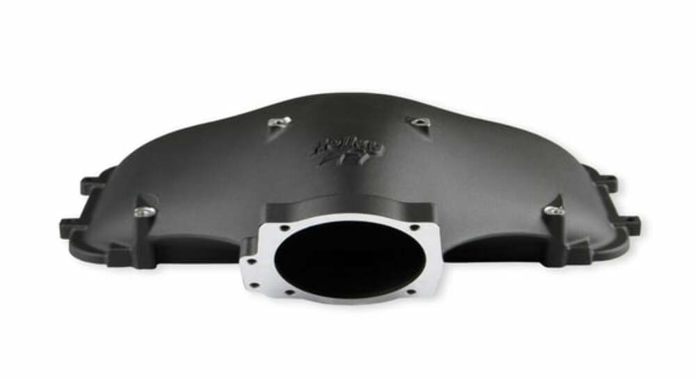 8.2 SBF Ford Hi-Ram EFI Manifold with Side Mount Top-Black - 300-306BK