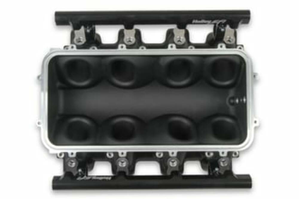 Lo-Ram Manifold Base and Fuel Rails Single Fuel Injector GM LS3/L93 300-670BK