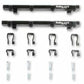 Lo-Ram Manifold Base and Fuel Rails Single Fuel Injector GM LS3/L93 300-670BK