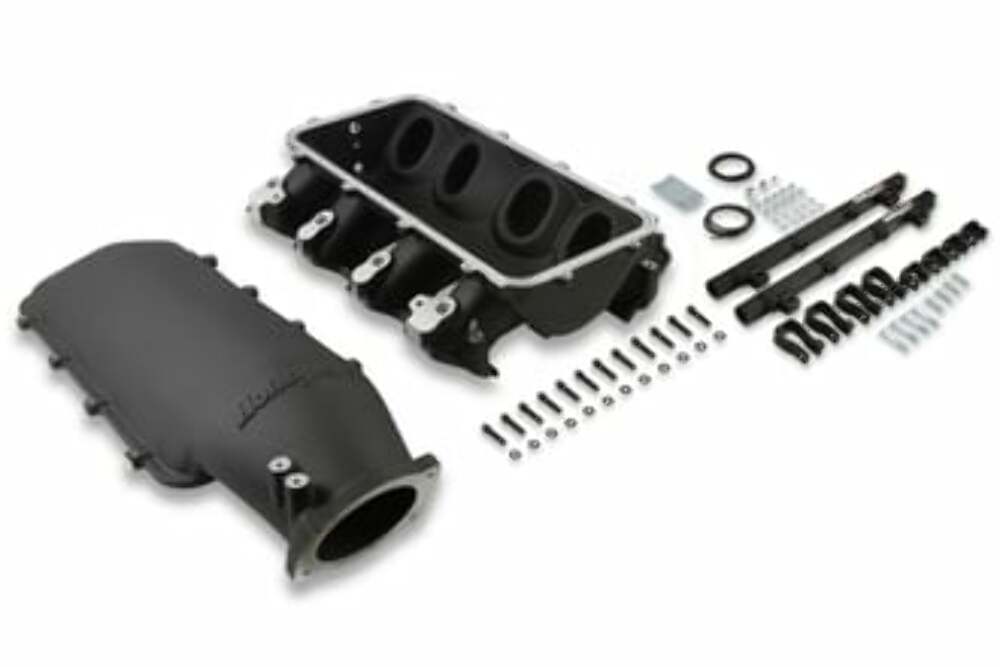 Holley Lo-Ram Manifold Kit Single Injector- Black - GM LS3/L92 300-679BK
