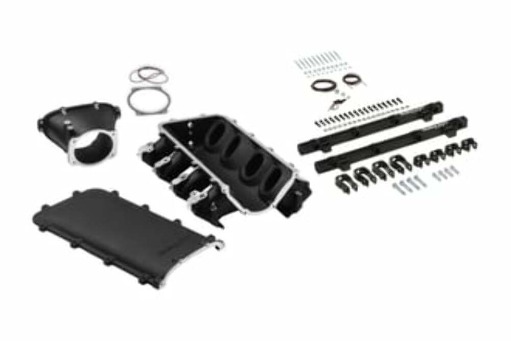 Holley Ultra Lo-Ram Manifold Kit Single Injector- Black - GM LS3/L92 300-680BK