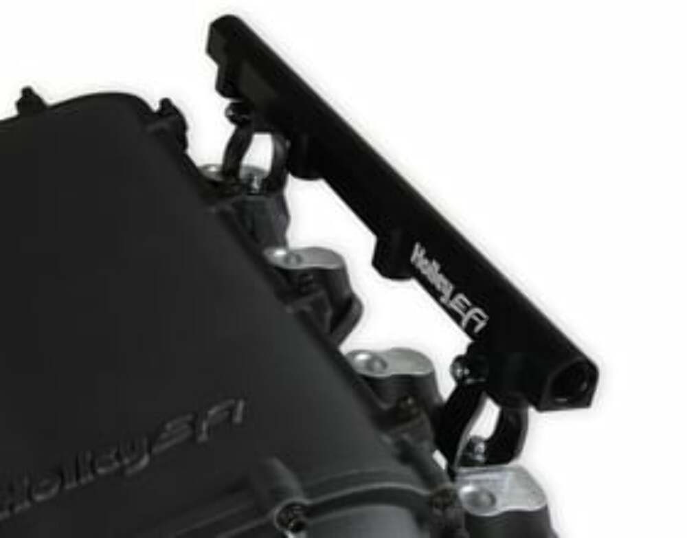 Holley Ultra Lo-Ram Manifold Kit Single Injector- Black - GM LS3/L92 300-680BK
