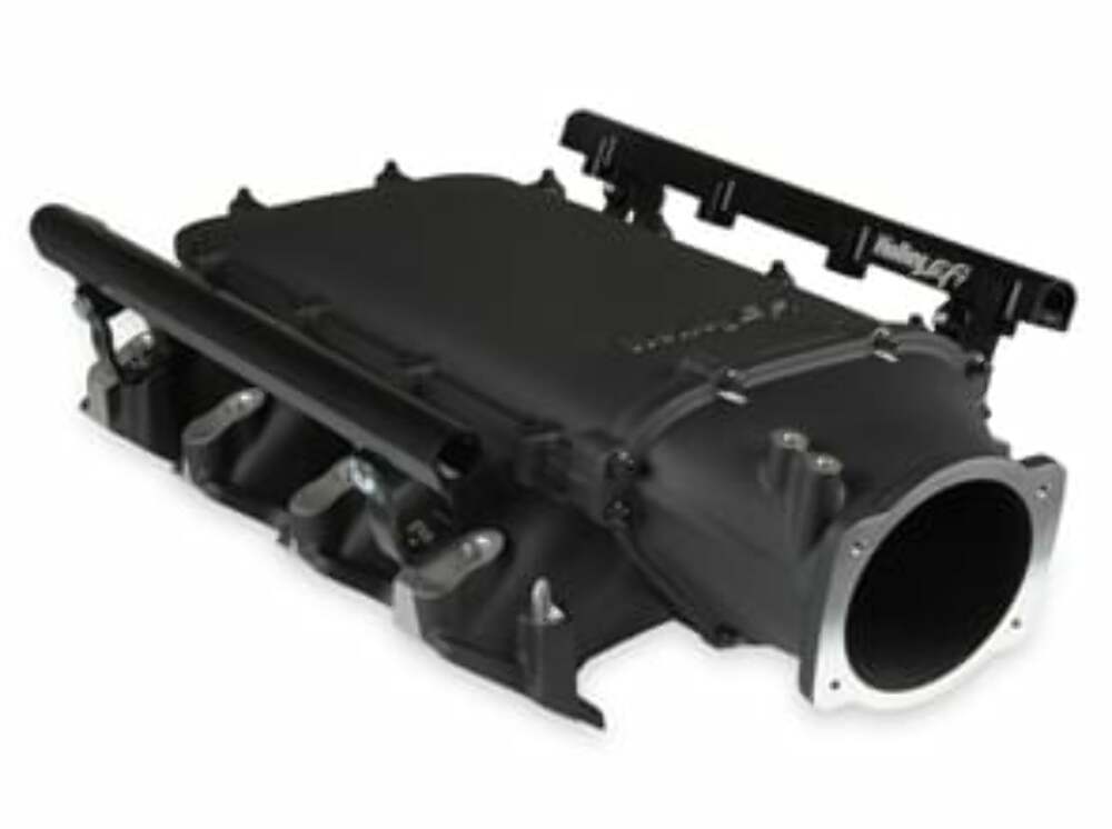 Holley Ultra Lo-Ram Manifold Kit Single Injector- Black - GM LS3/L92 300-680BK