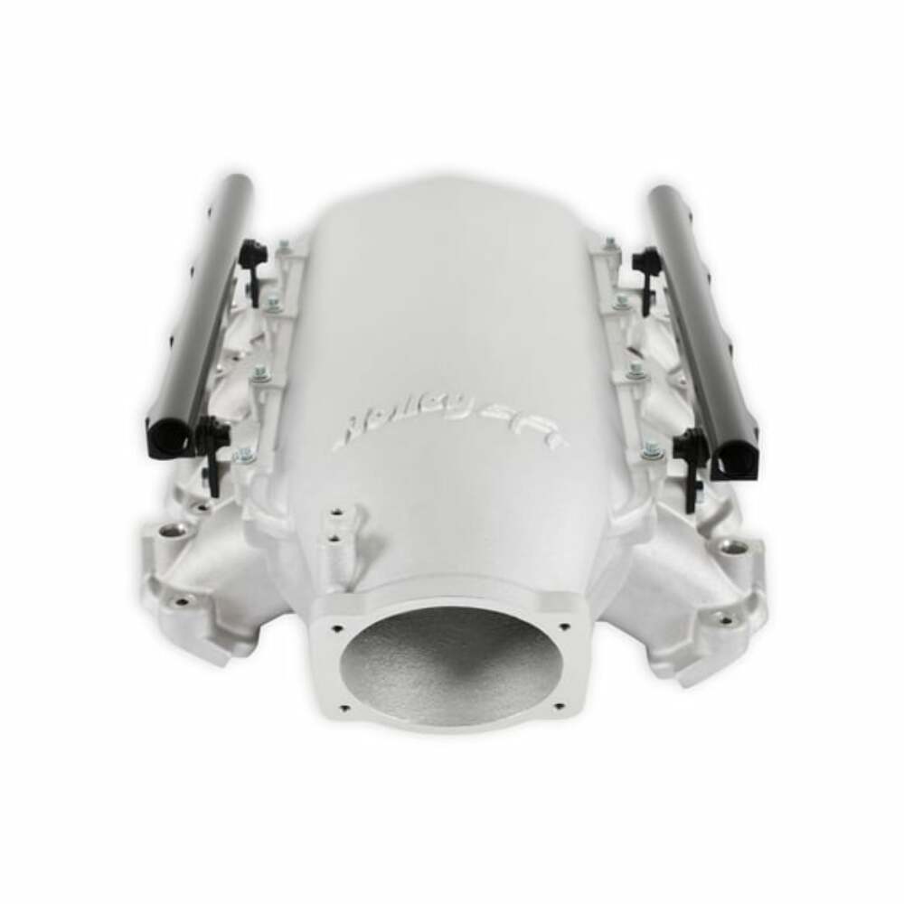 Lo-Ram Manifold Kit & Port Inject Fuel Rails-Gm Gen V Lt Top-Feed-Satin-300-718
