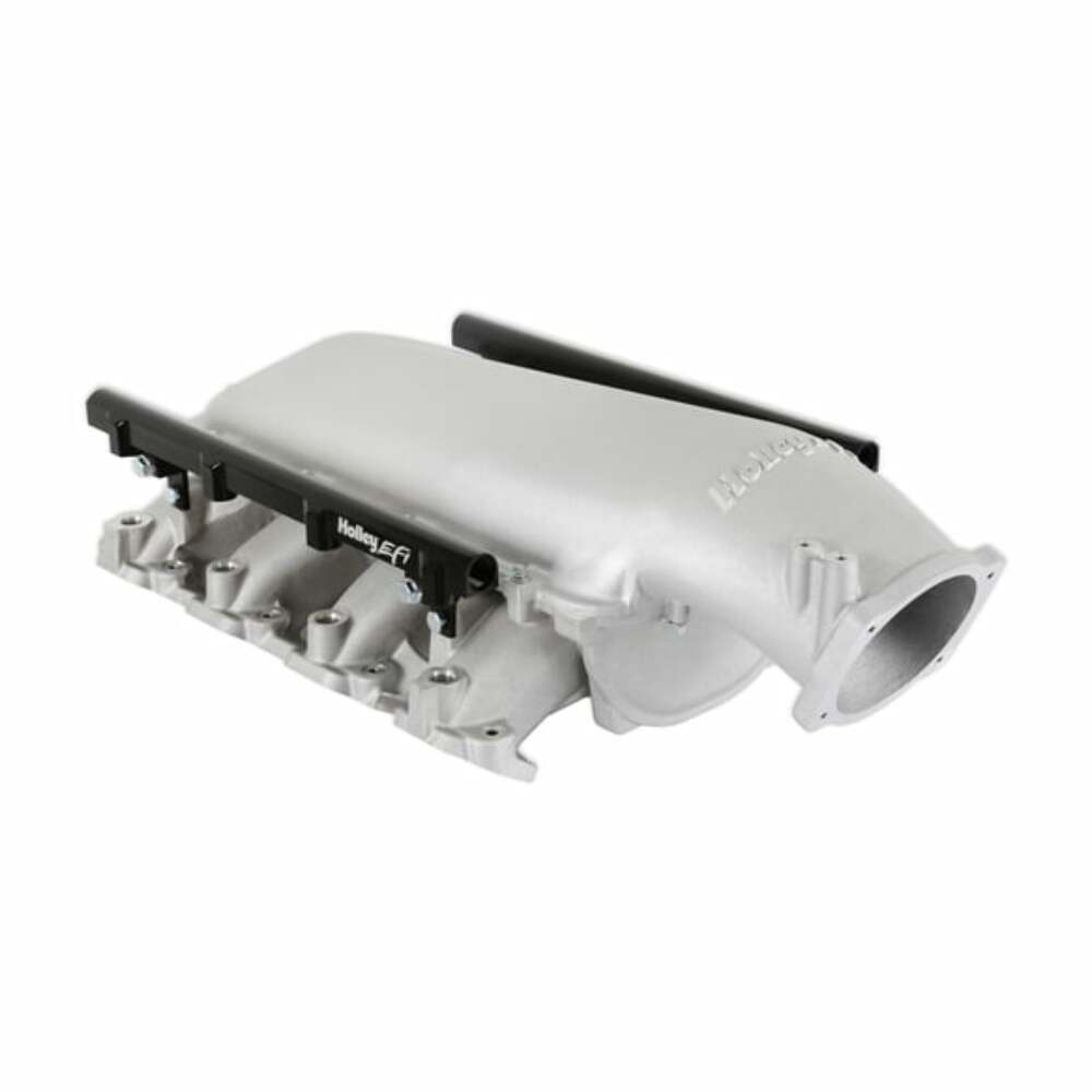 Lo-Ram Manifold Kit & Port Inject Fuel Rails-Gm Gen V Lt Top-Feed-Satin-300-718