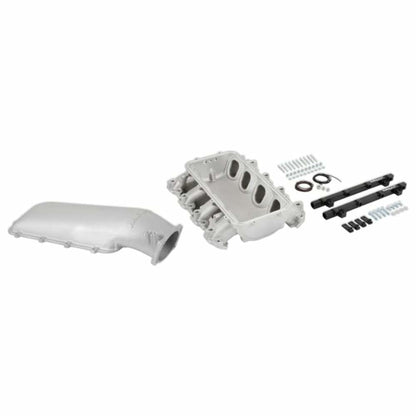 Lo-Ram Manifold Kit & Port Inject Fuel Rails-Gm Gen V Lt Top-Feed-Satin-300-718