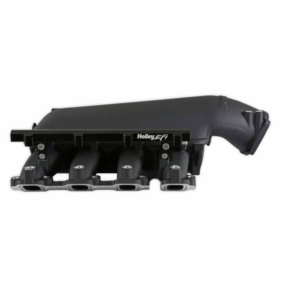 Lo-Ram Manifold Kit &Port Inject Fuel Rails-Gm Gen V Lt Top-Feed-Black-300-718BK