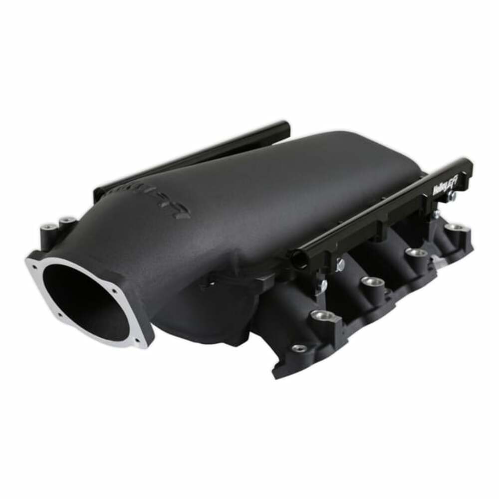 Lo-Ram Manifold Kit &Port Inject Fuel Rails-Gm Gen V Lt Top-Feed-Black-300-718BK