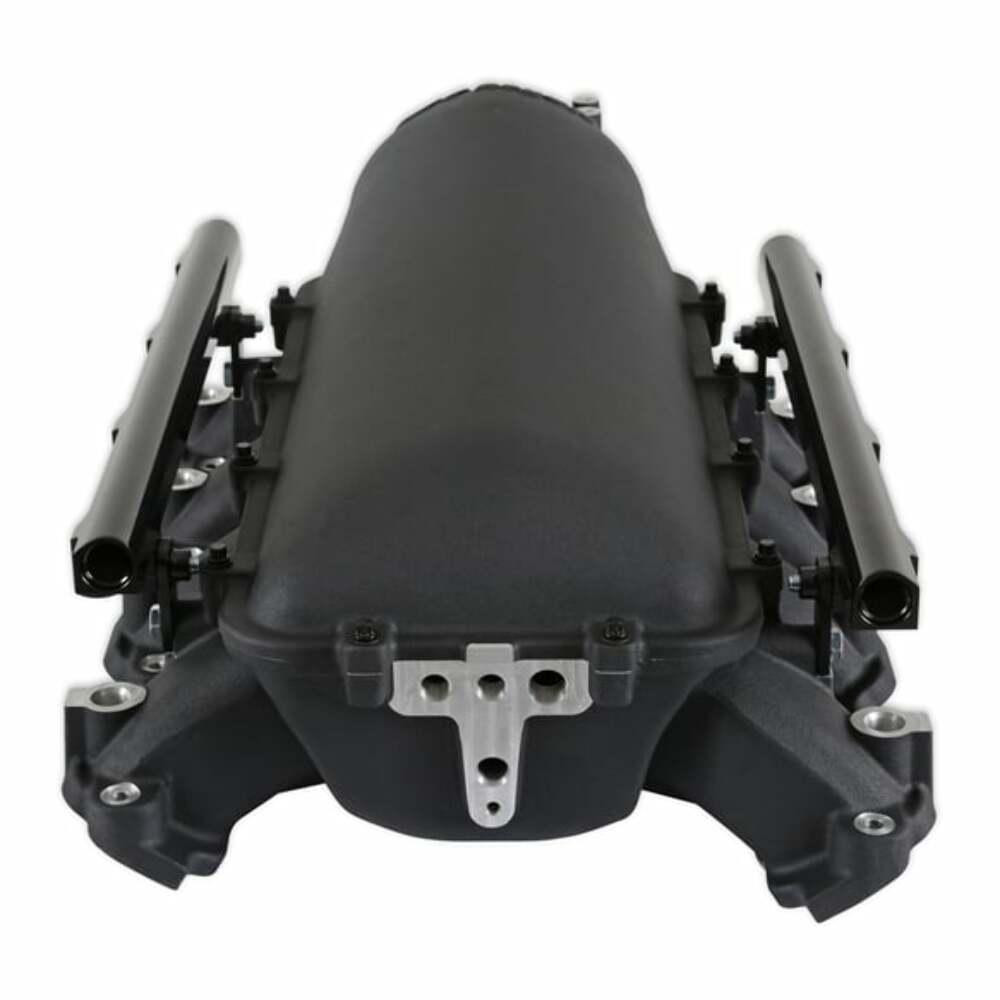 Lo-Ram Manifold Kit &Port Inject Fuel Rails-Gm Gen V Lt Top-Feed-Black-300-718BK