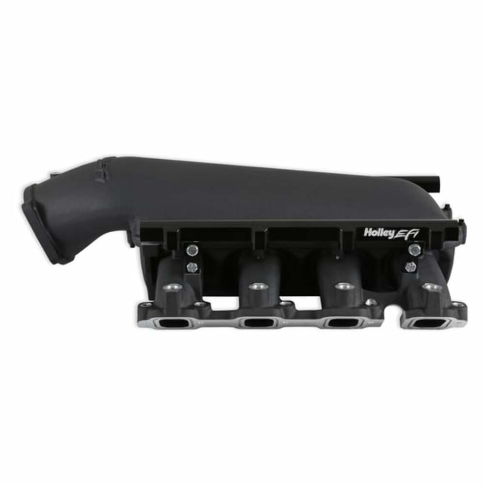 Lo-Ram Manifold Kit &Port Inject Fuel Rails-Gm Gen V Lt Top-Feed-Black-300-718BK