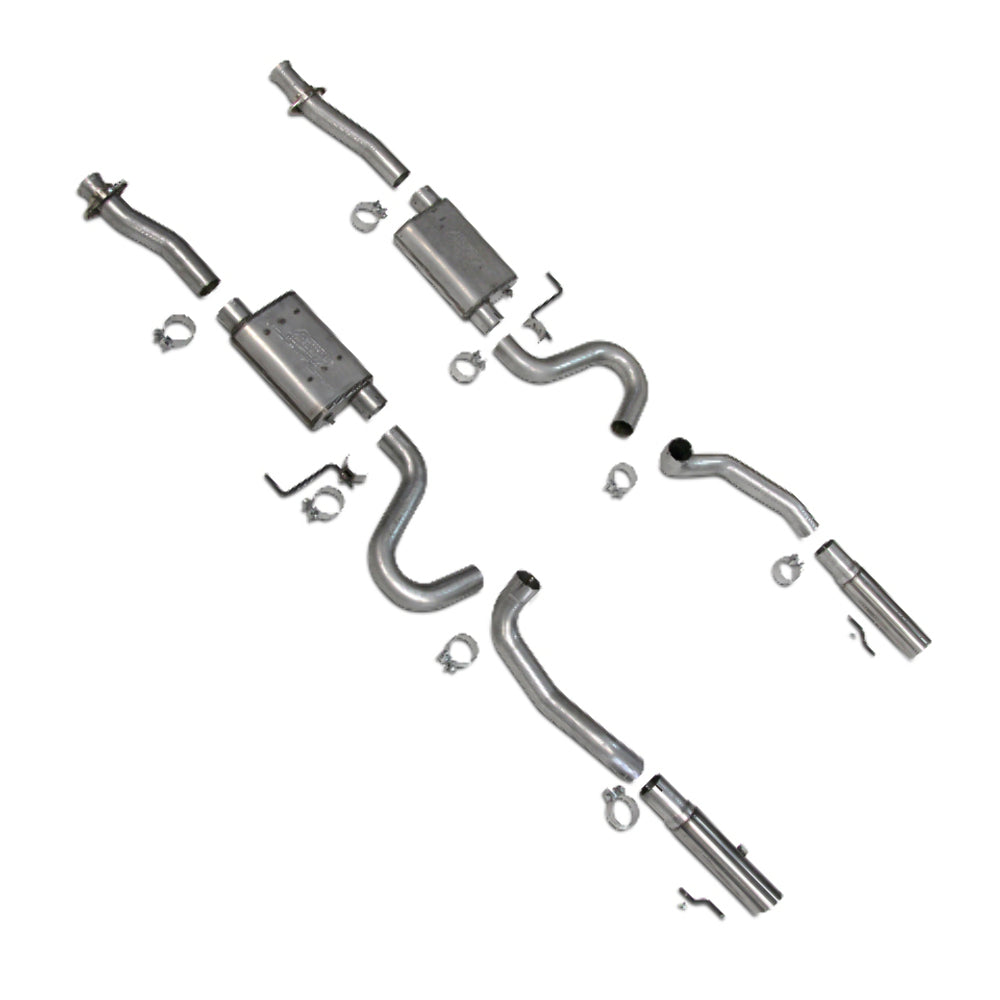 Fits 1986-04 Mustang GT LX Cobra Varitune Full Cat Back Exhaust w/ S/S Tips-3001 - Car Part People