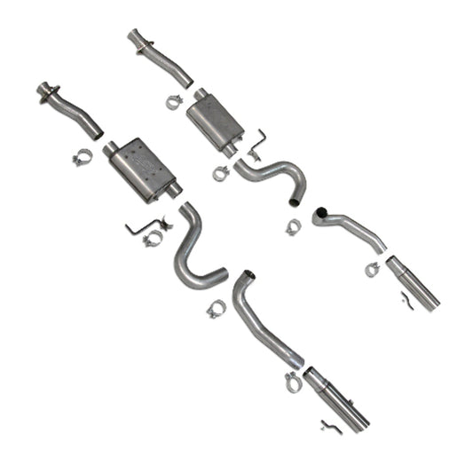 Fits 1986-04 Mustang GT LX Cobra Varitune Full Cat Back Exhaust w/ S/S Tips-3001 - Car Part People