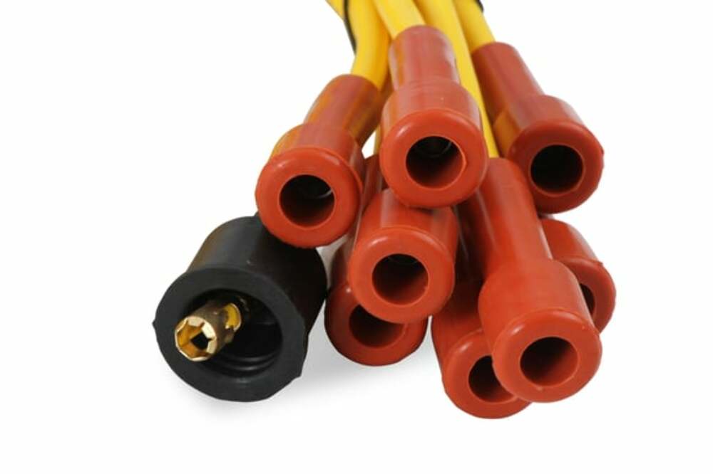 Accel 3008 - Spark PlugWire-7mm-SuperStock w/Copper Core-Universal Straight Boots-Yellow