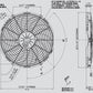 Spal 12 in High Performance Puller Radiator Cooling Fan Curved Blade 30102029