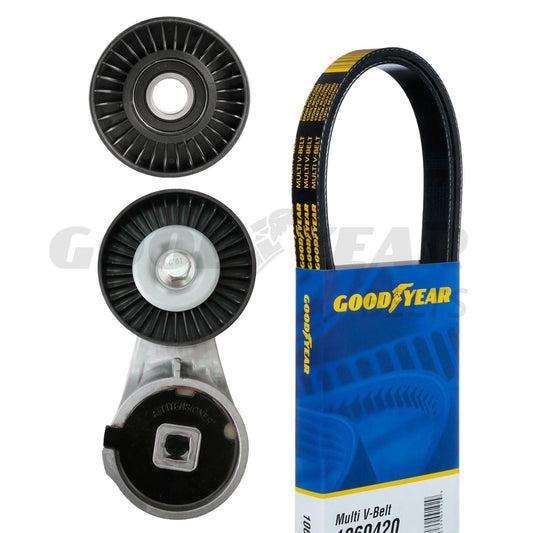 1988-1992 Ford Bronco Serpentine Belt Drive Component Kit Goodyear 3018