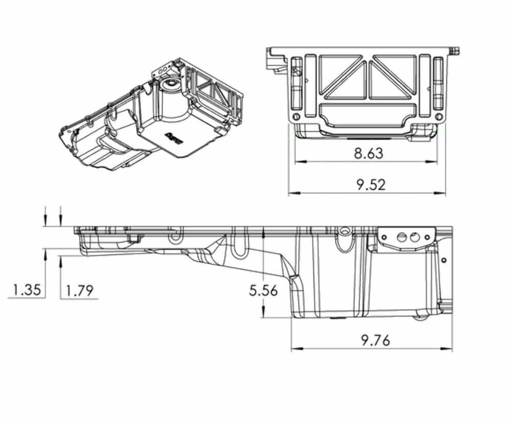 Holley 302-20 GM Gen V LT Retro-Fit Oil Pan- As Cast