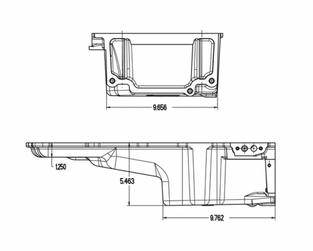 GM LS Swap Oil Pan - Carbon Black Ceramic - additional front clearance - 302-2BK
