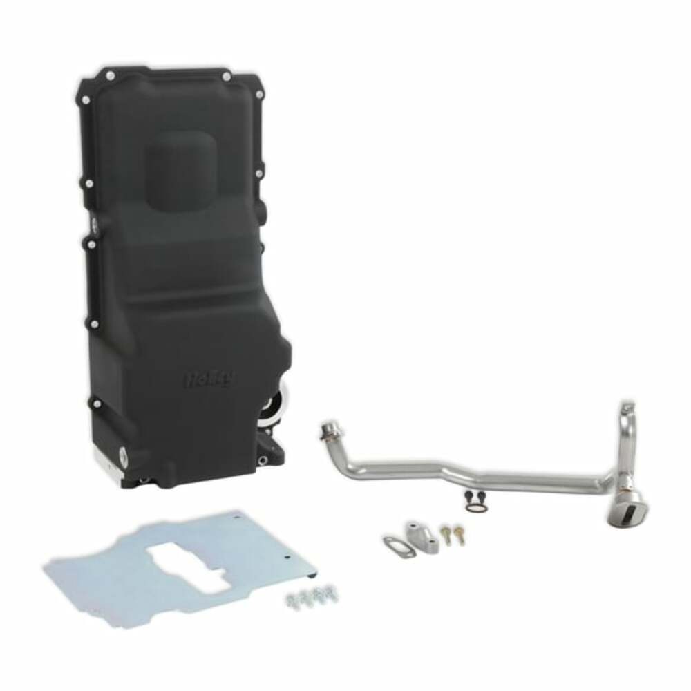 Fits 1955-87 Gm Ls Swap Oil Pan; Additional Front Clearance-Black Finish-302-3BK