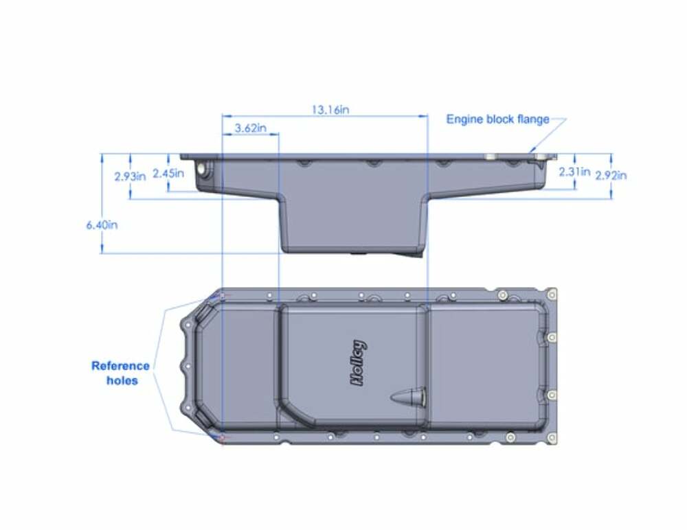 Fits 1963-74 Chrysler Imperial Gen Iii Hemi Oil Pan-Mid-Sump Vvt-Black 302-61BK