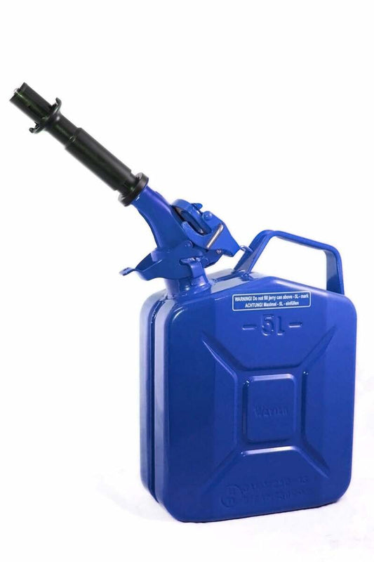 Wavian - Steel Jerry Can, Gas Can, Fuel Can 5L (1.3 Gallon)-Blue 3028 - Tools and Tool Parts Car Part People