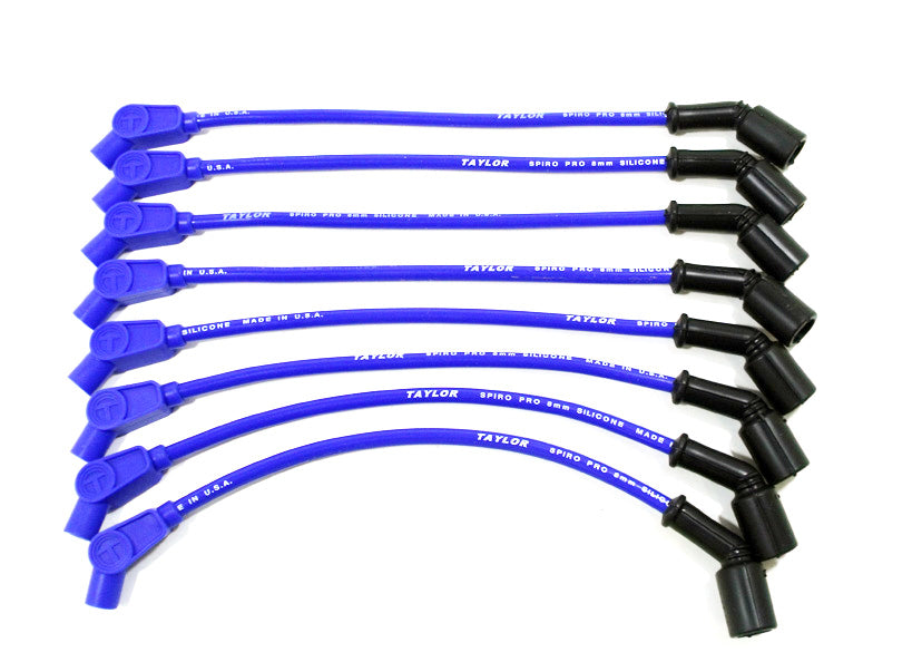 Spark Plug Wire Set Universal 8mm Silicone Spiro Pro 135? 350 ohm/ft Blue 76646