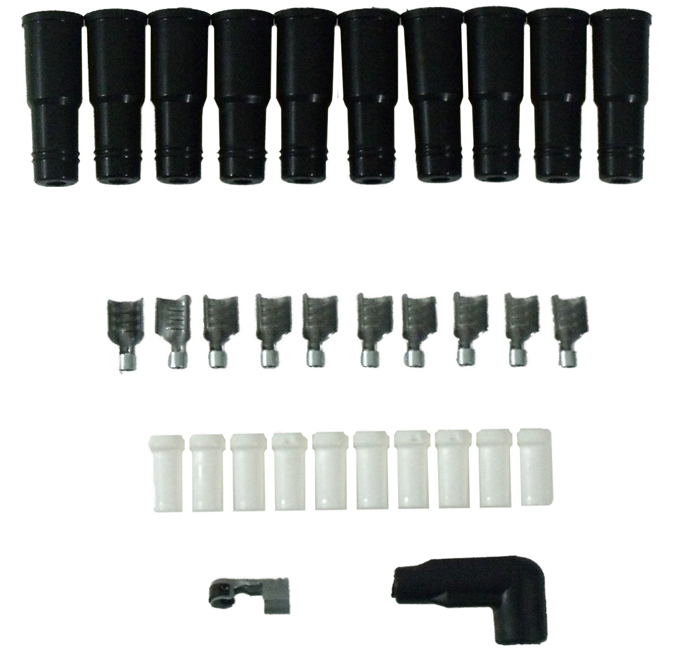 Spark Plug Wire Connector 7 - 10.4mm 180? 10 Black 46052