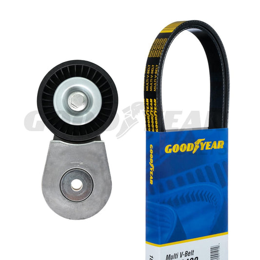 1987-1990 Ford Bronco Serpentine Belt Drive Component Kit Goodyear 3042