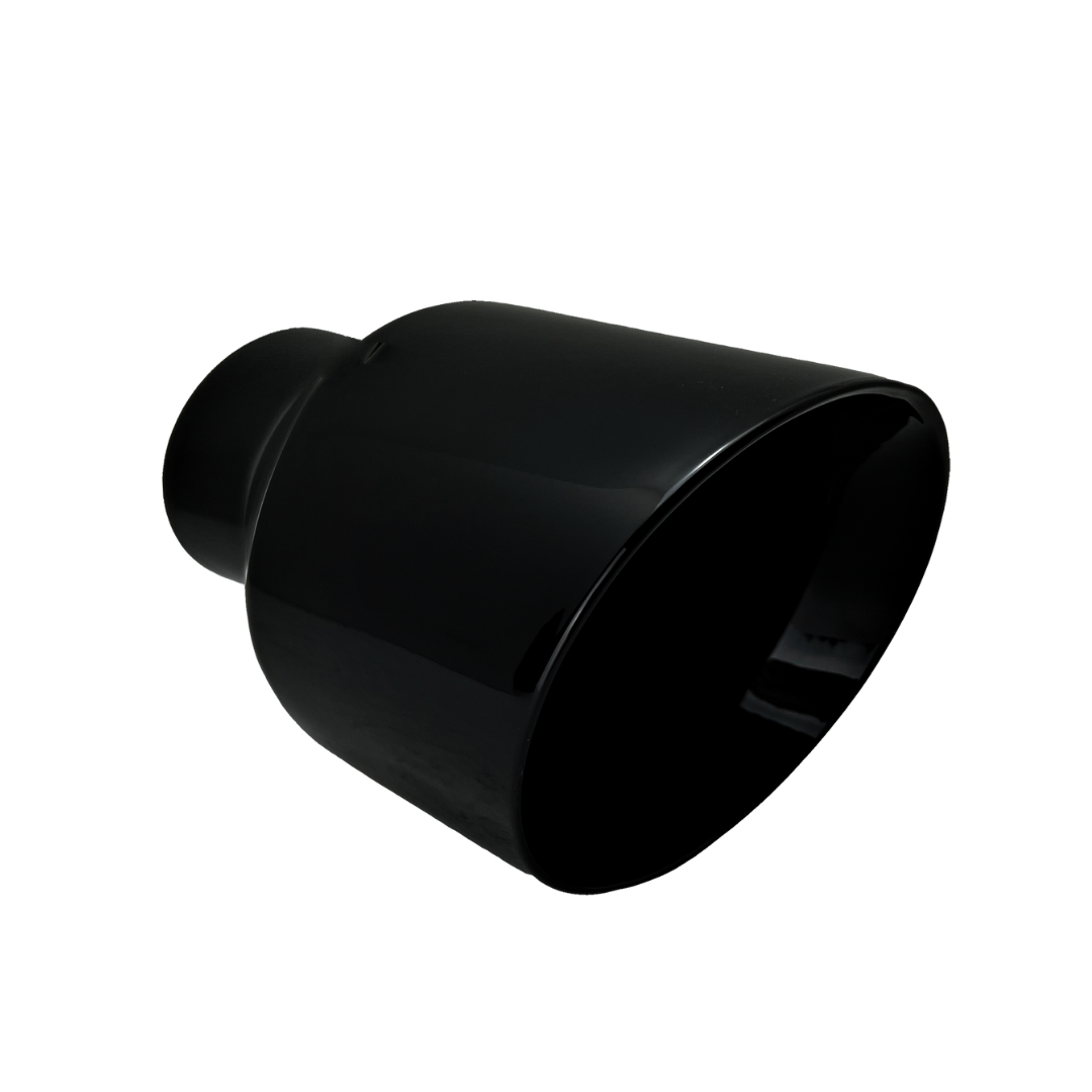 3" IDX5"X8" Double Wall Slant Cut Stainless Gloss Black Exhaust Tip 3080BK