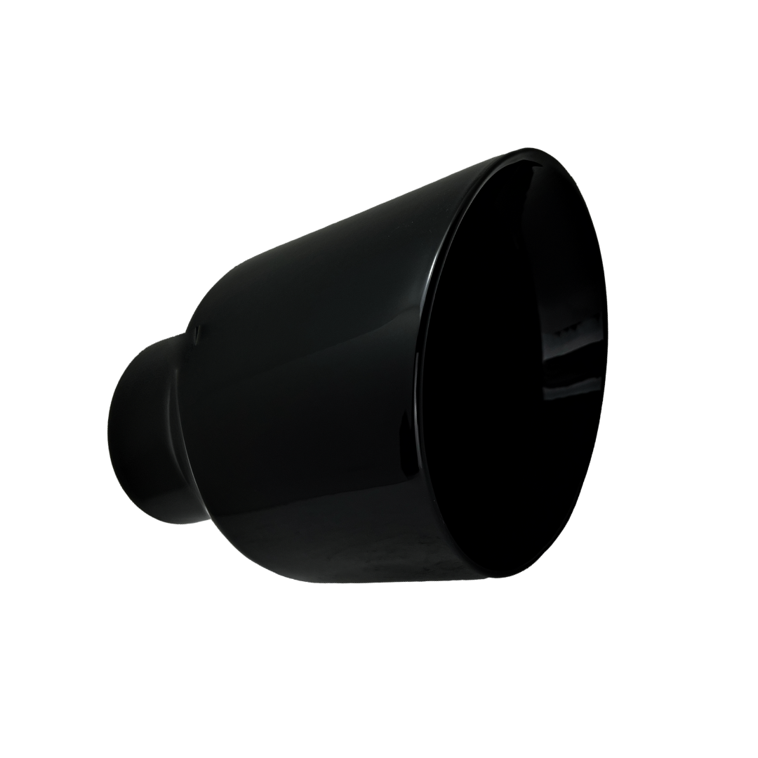 3" IDX5"X8" Double Wall Slant Cut Stainless Gloss Black Exhaust Tip 3080BK