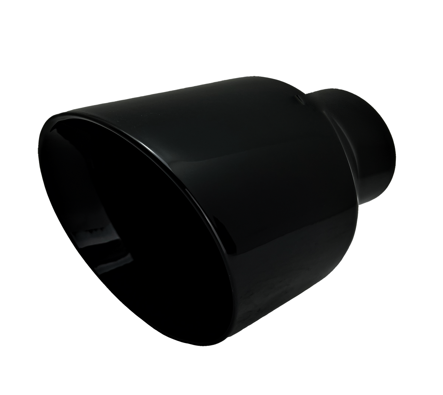 3" IDX5"X8" Double Wall Slant Cut Stainless Gloss Black Exhaust Tip 3080BK