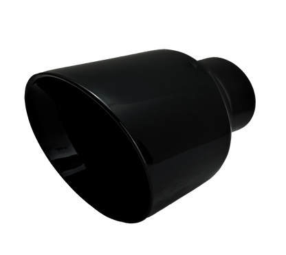 3" IDX5"X8" Double Wall Slant Cut Stainless Gloss Black Exhaust Tip 3080BK