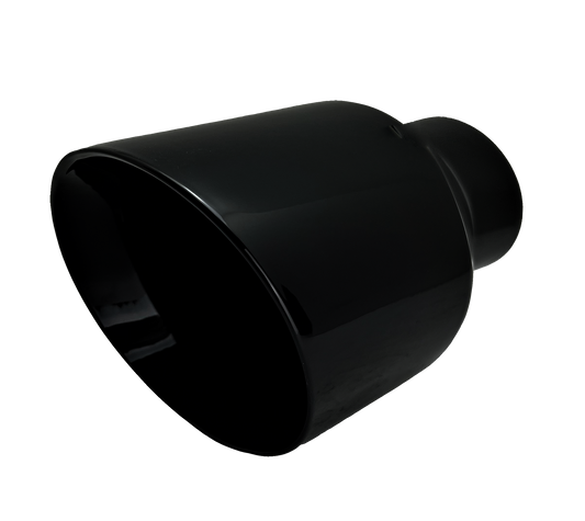 3" IDX5"X8" Double Wall Slant Cut Stainless Gloss Black Exhaust Tip 3080BK