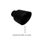 3" IDX5"X8" Double Wall Slant Cut Stainless Gloss Black Exhaust Tip 3080BK